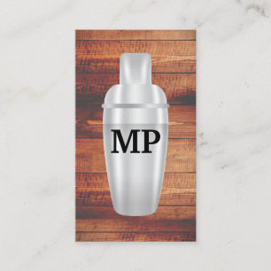 Carte De Visite Disque à cocktails   Panneaux en bois