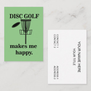 Carte De Visite Disque Golf Frisbee Sport Golf Disque Golf