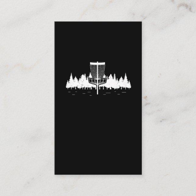 Carte De Visite Disque Golf Player Forest Sport Frisbee Disque Gol (Devant)