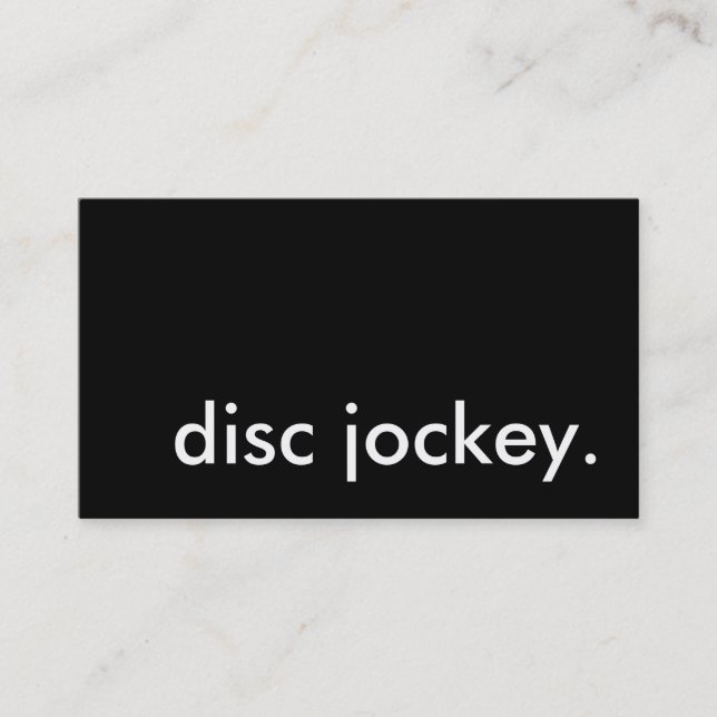 Carte De Visite disque jockey. (Devant)