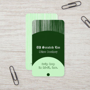 Carte De Visite Disque Jockey Vinyl Record