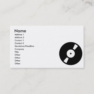 Carte De Visite disque vinyle rétro