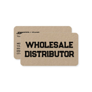 Carte De Visite Distributeur en gros Kraft