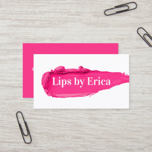 Carte De Visite Distributeur Lipsense Pink Lipstick Artiste maquil