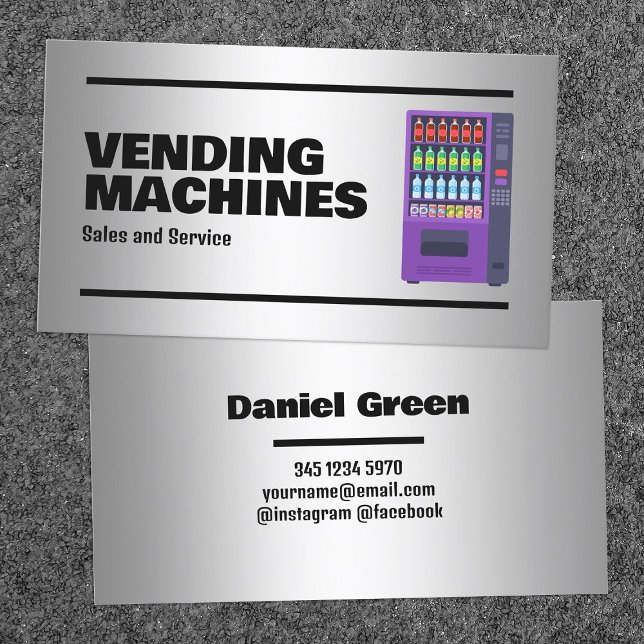 Carte De Visite Distributeurs automatiques (Vending Machines Business Cards)