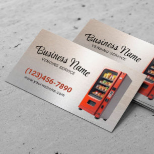 Carte De Visite Distributeurs automatiques Service Arrière - plan 