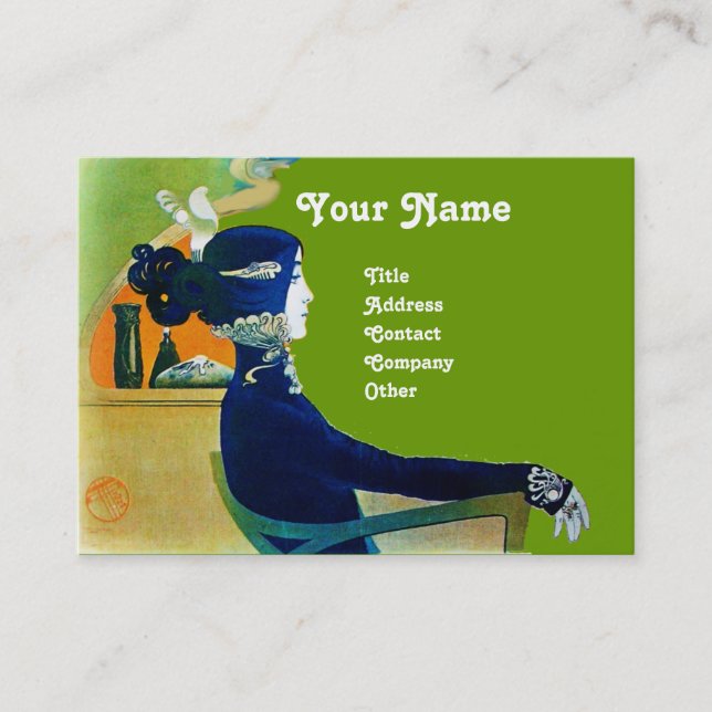 Carte De Visite DIVA DANS LE SALON DE BELLE MONOGRAMME BLEU, Artis (Devant)