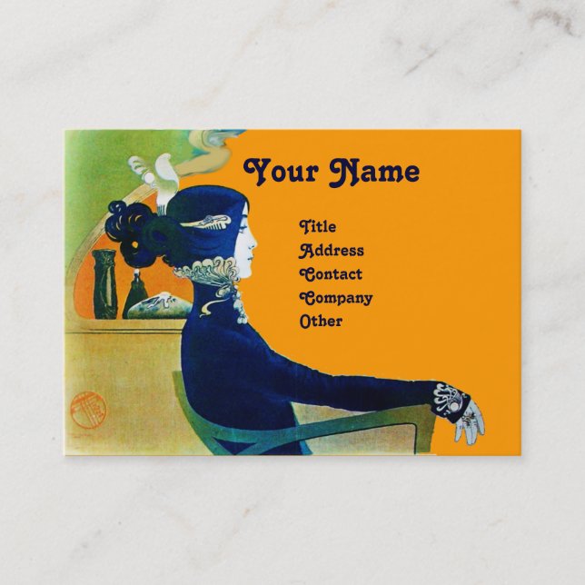 Carte De Visite DIVA DANS LE SALON DE BELLE MONOGRAMME BLEU, Artis (Devant)