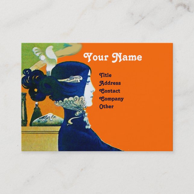 Carte De Visite DIVA DANS LE SALON DE BELLE MONOGRAMME BLEU, Artis (Devant)