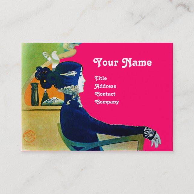 Carte De Visite DIVA DANS LE SALON DE BELLE MONOGRAMME BLEU, Artis (Devant)