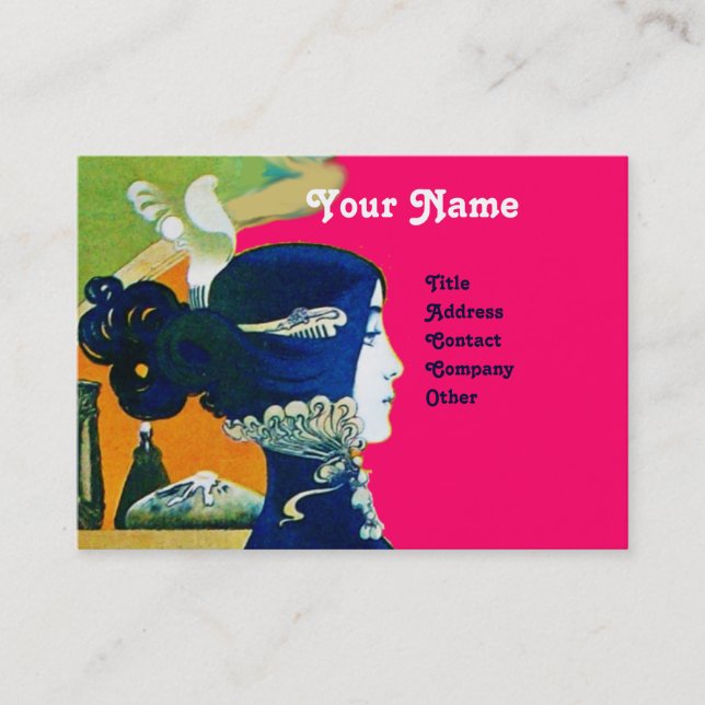 Carte De Visite DIVA DANS LE SALON DE BELLE MONOGRAMME BLEU, Artis (Devant)