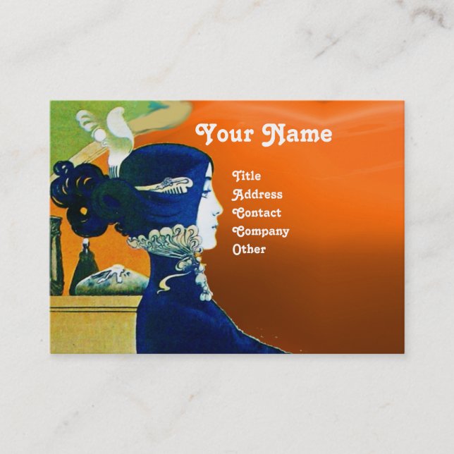 Carte De Visite DIVA DANS LE SALON DE BELLE MONOGRAMME BLEU, Artis (Devant)