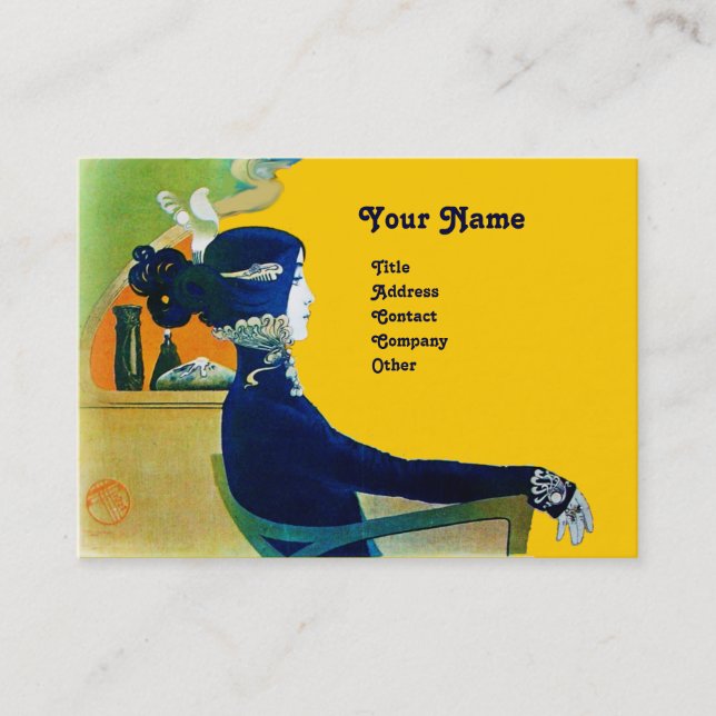 Carte De Visite DIVA DANS LE SALON DE BELLE MONOGRAMME BLEU, Artis (Devant)