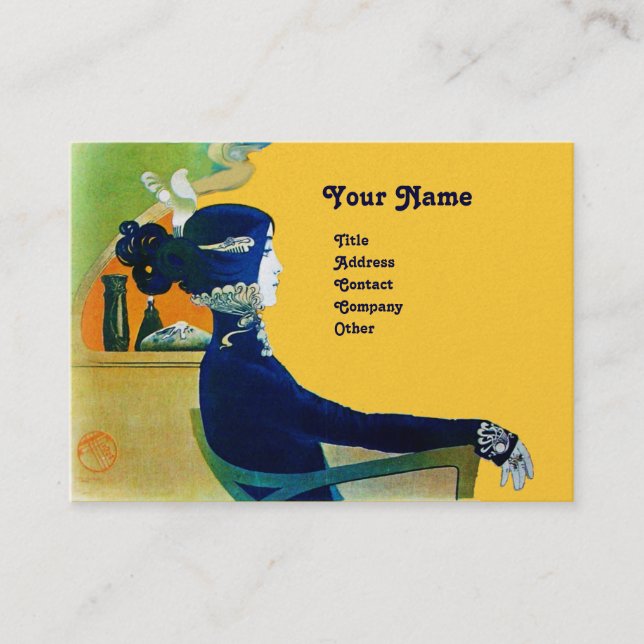 Carte De Visite DIVA DANS LE SALON DE BELLE MONOGRAMME BLEU, Artis (Devant)