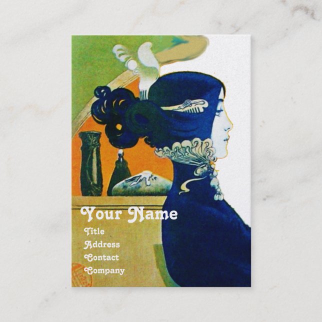 Carte De Visite DIVA DANS LE SALON DE BELLE MONOGRAMME BLEU, Artis (Devant)