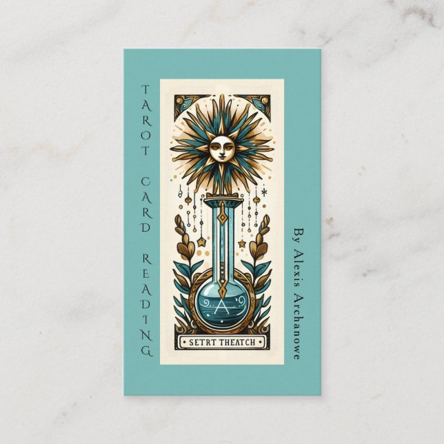 Carte De Visite Divination Tarot Card Reading Business Card (Devant)