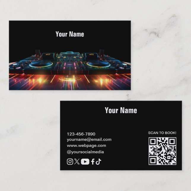 Carte de visite DJ (Devant / Derrière)