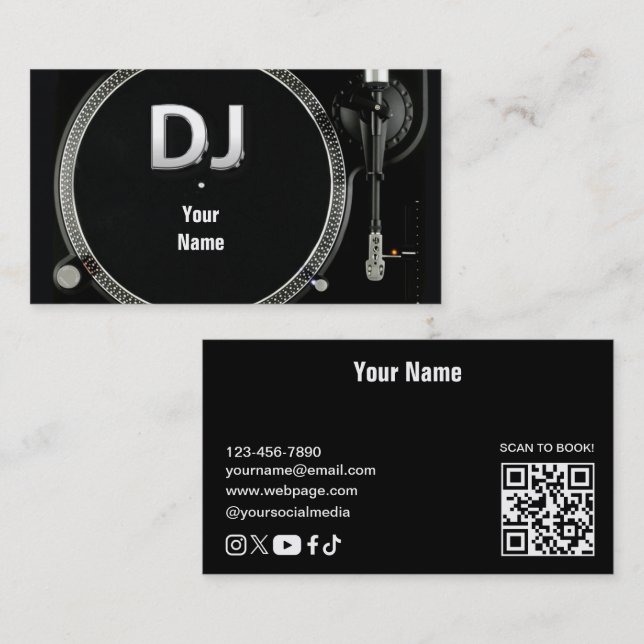 Carte de visite DJ (Devant / Derrière)
