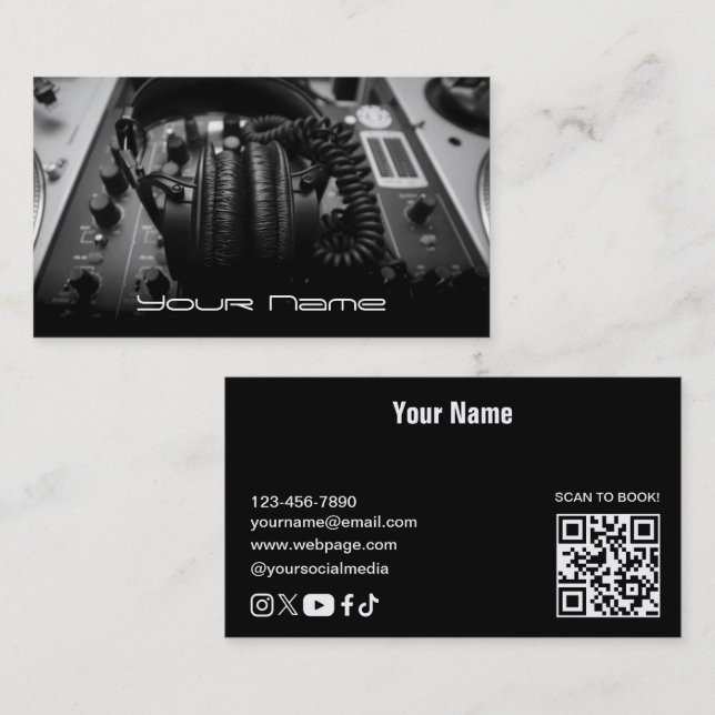 Carte de visite DJ (Devant / Derrière)