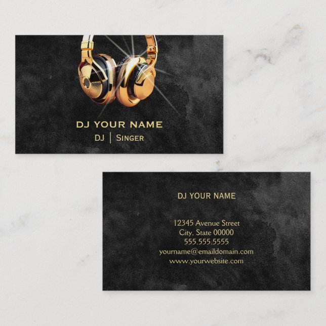 Carte de visite DJ (Devant / Derrière)