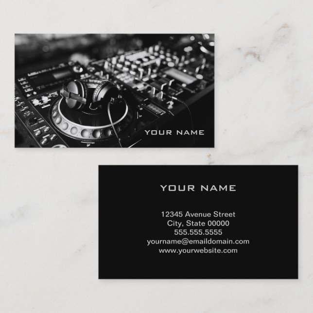 Carte de visite DJ (Devant / Derrière)