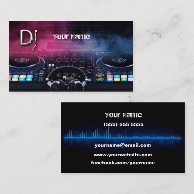 Carte de visite DJ (Devant / Derrière)