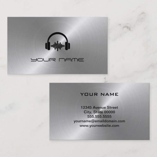 Carte de visite DJ (Devant / Derrière)