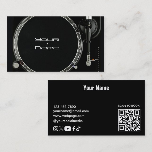 Carte de visite DJ (Devant / Derrière)