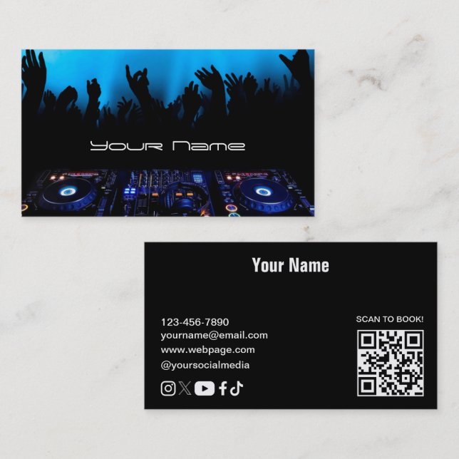 Carte de visite DJ (Devant / Derrière)