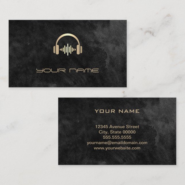 Carte de visite DJ (Devant / Derrière)