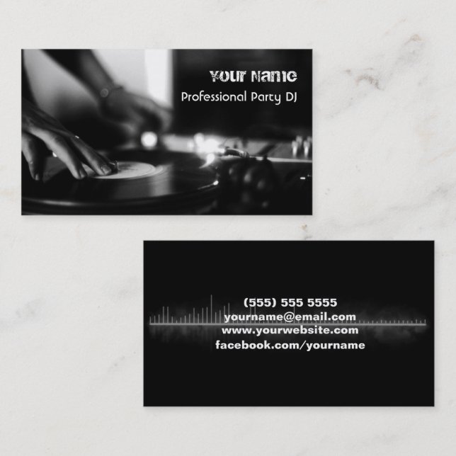 Carte de visite DJ (Devant / Derrière)