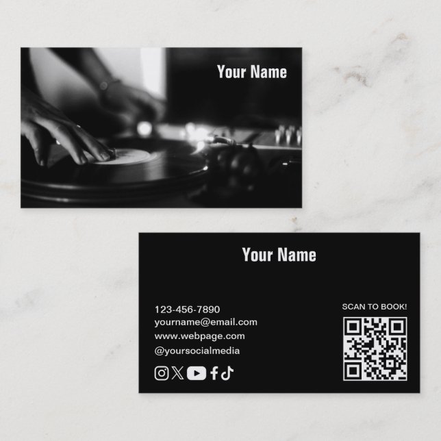 Carte de visite DJ (Devant / Derrière)