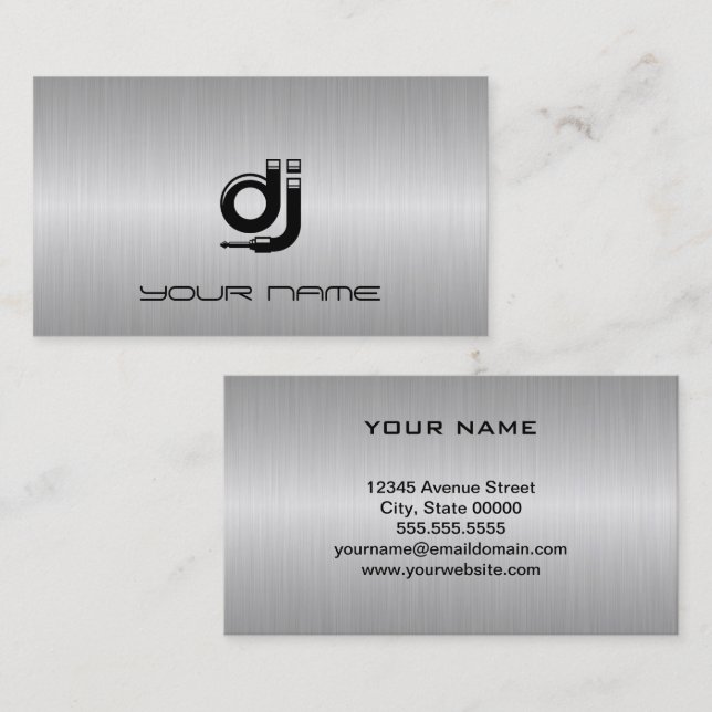 Carte de visite DJ (Devant / Derrière)