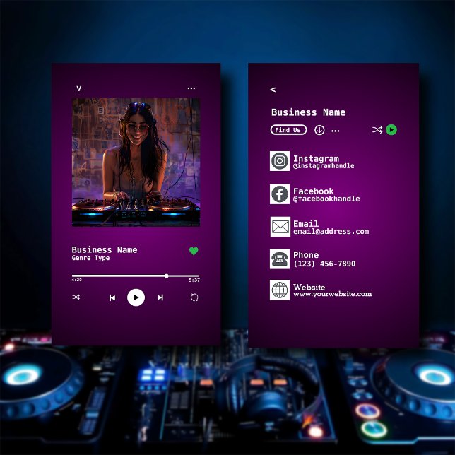 CARTE DE VISITE DJ (Créateur téléchargé)