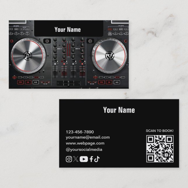 Carte de visite DJ (Devant / Derrière)