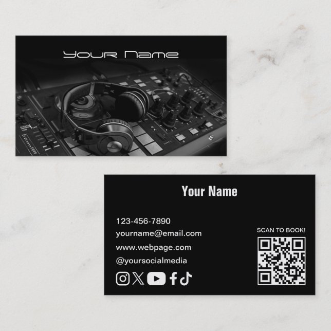 Carte de visite DJ (Devant / Derrière)