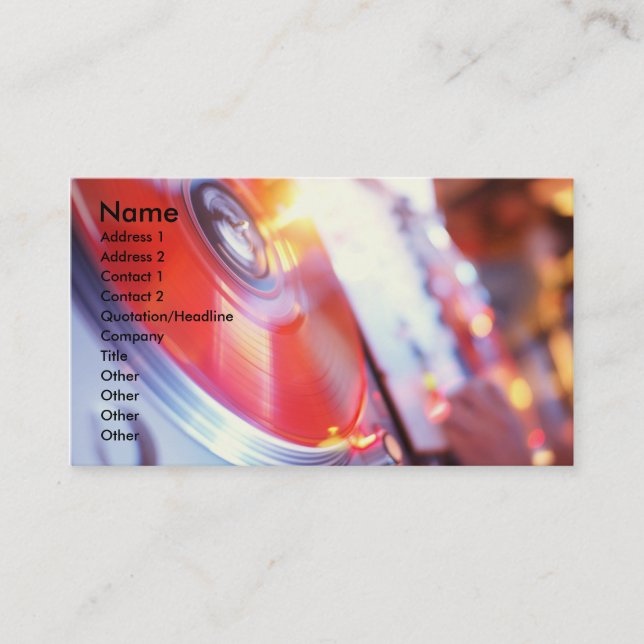 carte de visite dj (Devant)