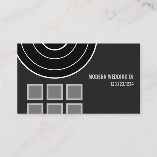 Carte De Visite DJ 2020 Mariage moderne (Devant)
