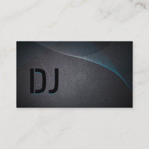 Carte De Visite DJ Abstrait Laser Laser Professionnel Noir