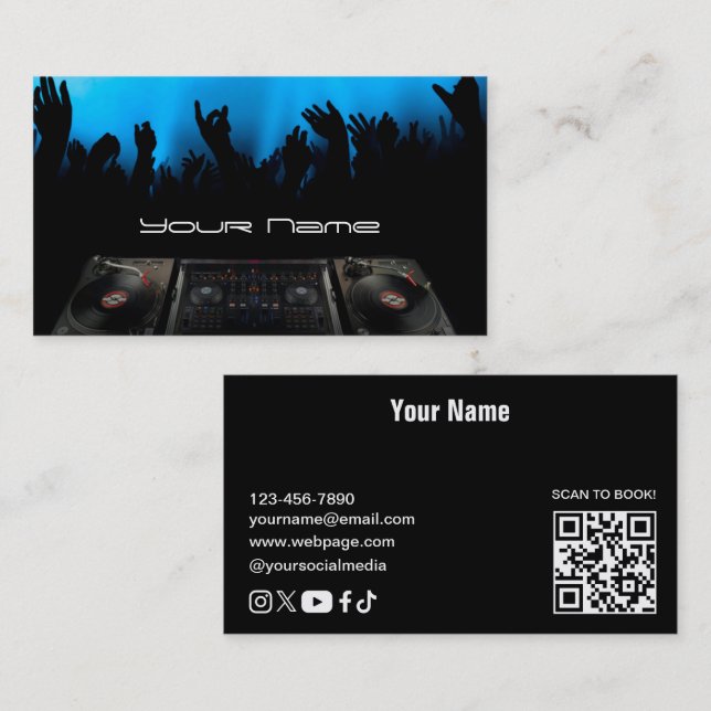 Carte De Visite DJ  Business Card (Devant / Derrière)