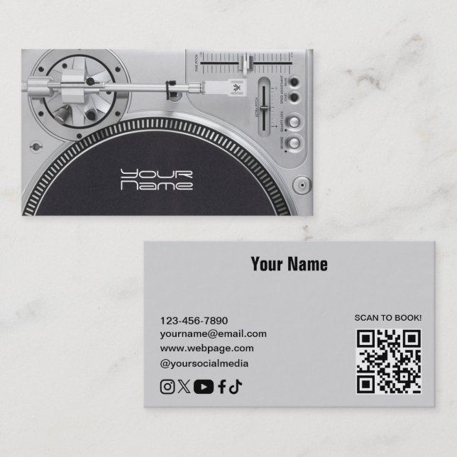 Carte De Visite DJ  Business Card (Devant / Derrière)