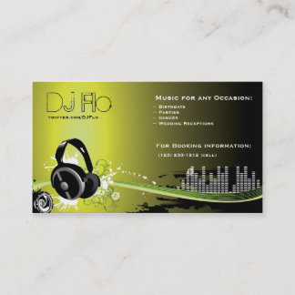 Carte De Visite DJ - coordinateur de musique deejay
