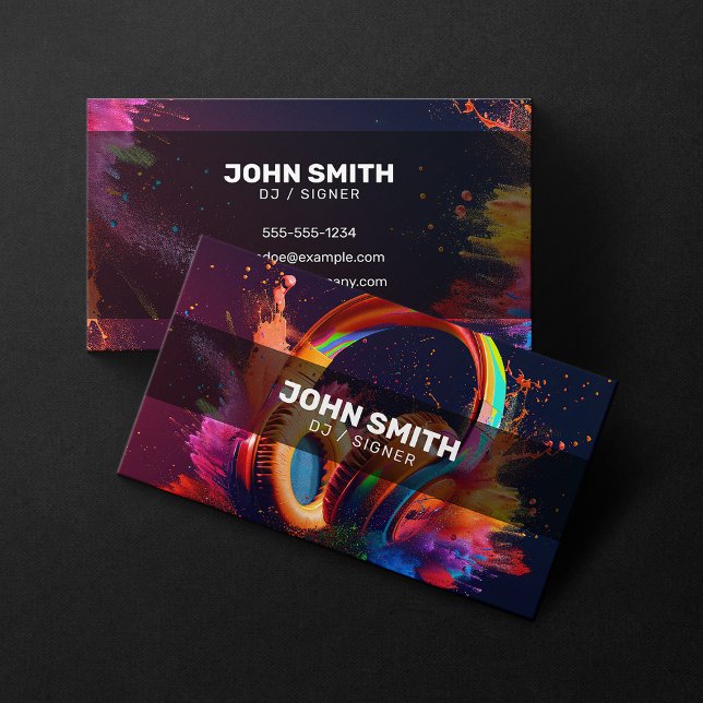 Carte De Visite DJ créatif Signer Songwriter Musique DJ Karaoke (Créateur téléchargé)