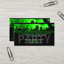 Carte de visite DJ Dance Rave Lasers Club