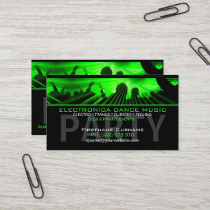 Carte de visite DJ Dance Rave Lasers Club