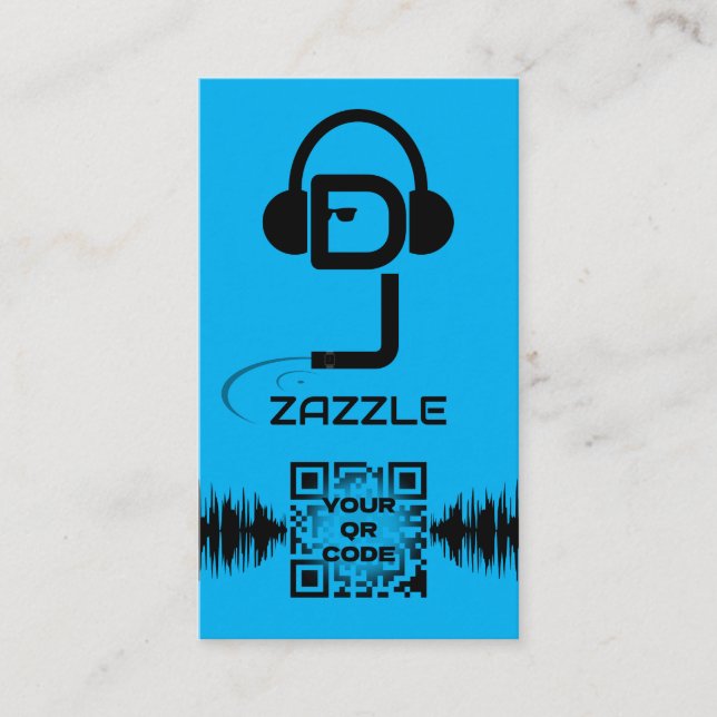 Carte de visite DJ Deejay Disc Jockey (Devant)
