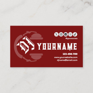 Carte de visite DJ Deejay Disc Jockey