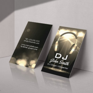 Carte De Visite DJ Deejay Modern Gold Music