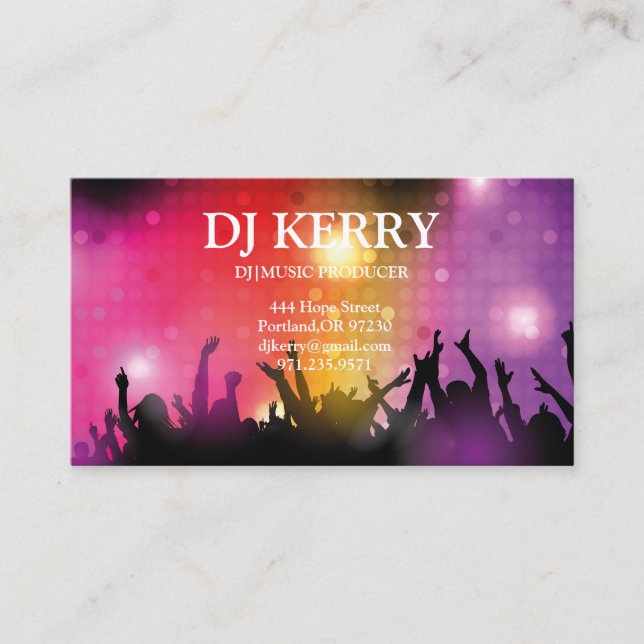 Carte De Visite DJ Disc Jockey Électronique (Devant)