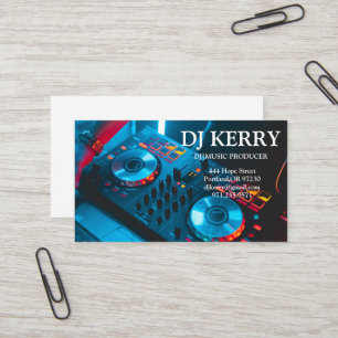 Carte De Visite DJ Disc Jockey Électronique